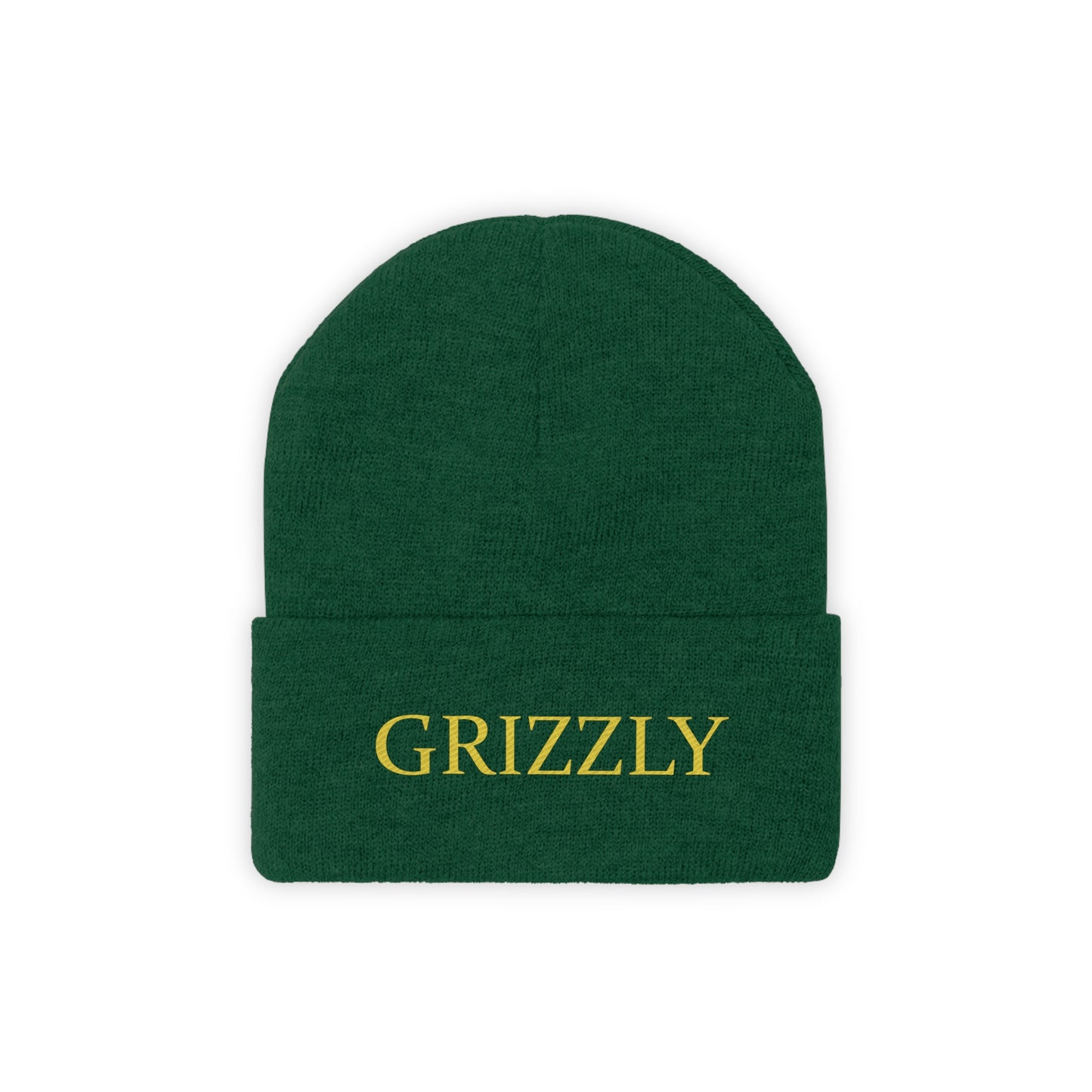 GGC "Grizzly" Knit Beanie - Gold Font