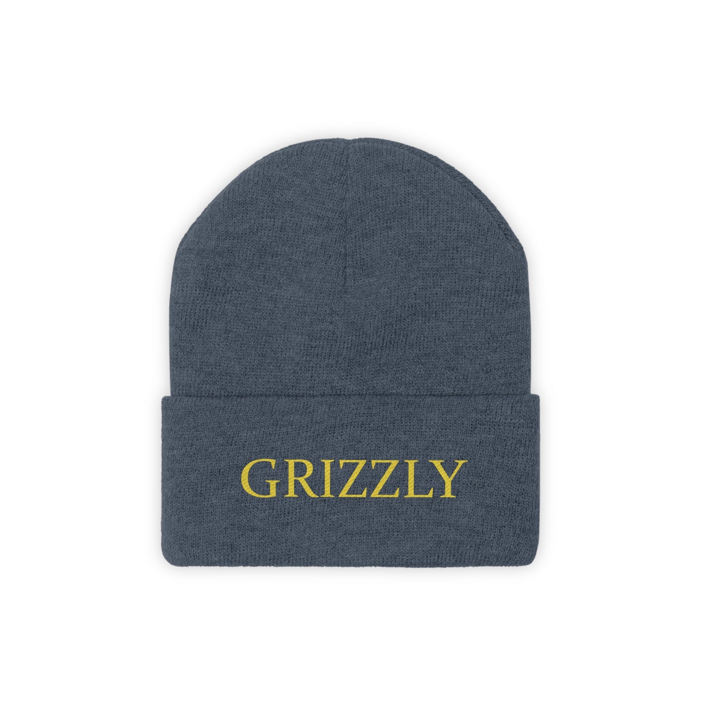 GGC "Grizzly" Knit Beanie - Gold Font