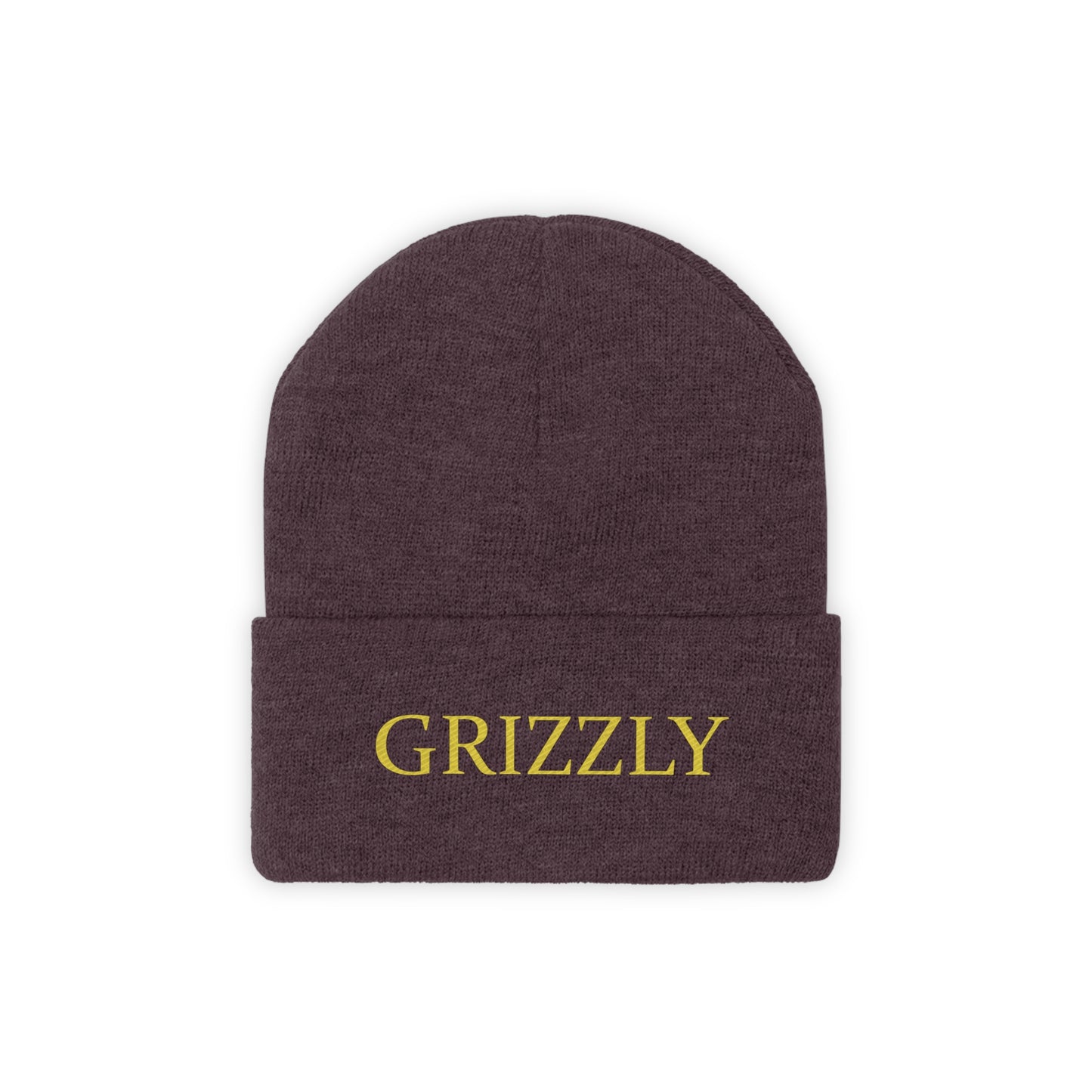 GGC "Grizzly" Knit Beanie - Gold Font