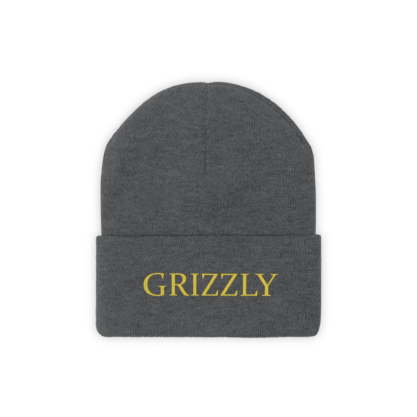GGC "Grizzly" Knit Beanie - Gold Font
