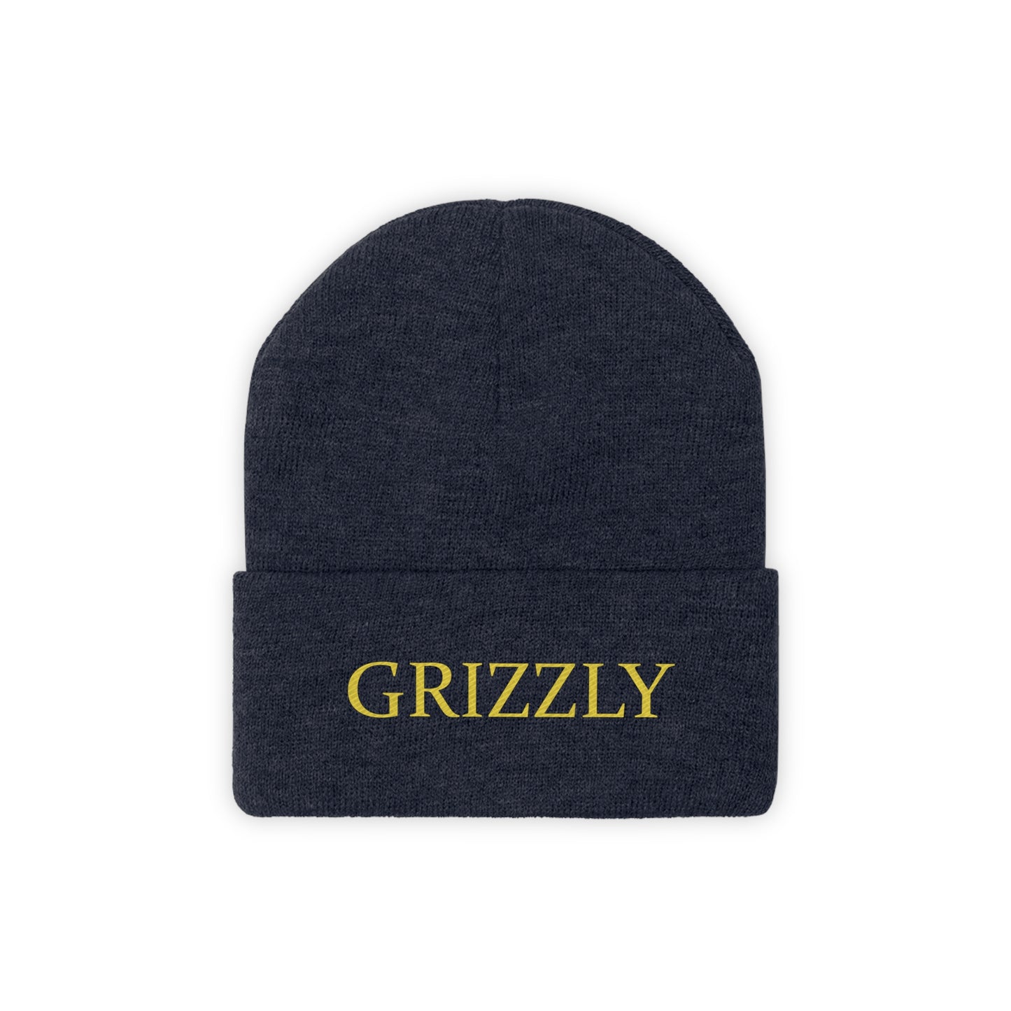 GGC "Grizzly" Knit Beanie - Gold Font