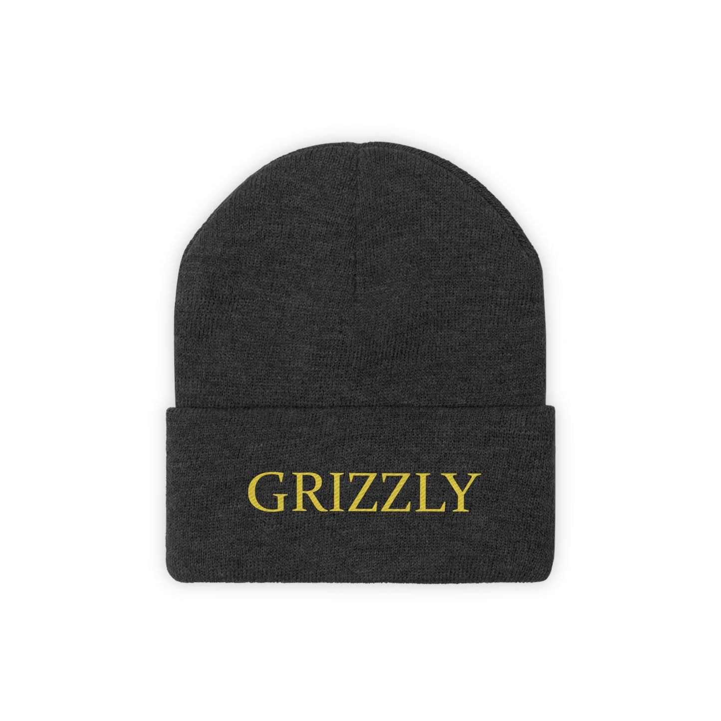 GGC "Grizzly" Knit Beanie - Gold Font