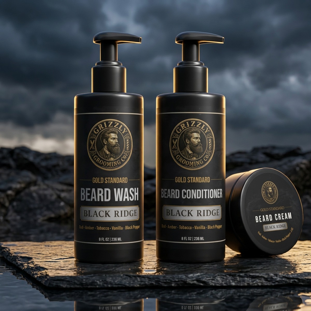 Gold Standard Beard Itch Relief Bundle — Black Ridge