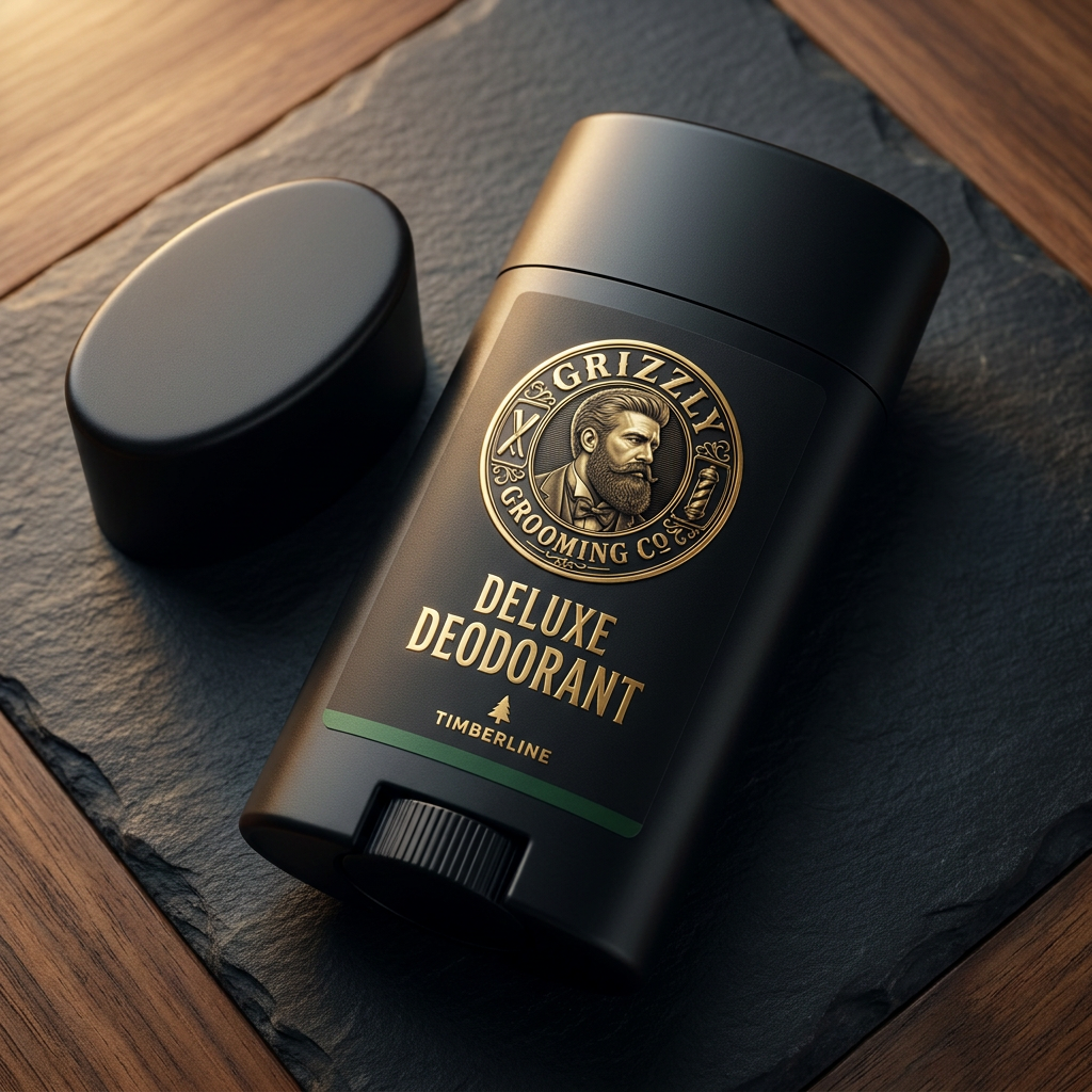 Gold Standard Deodorant on a dark matte surface