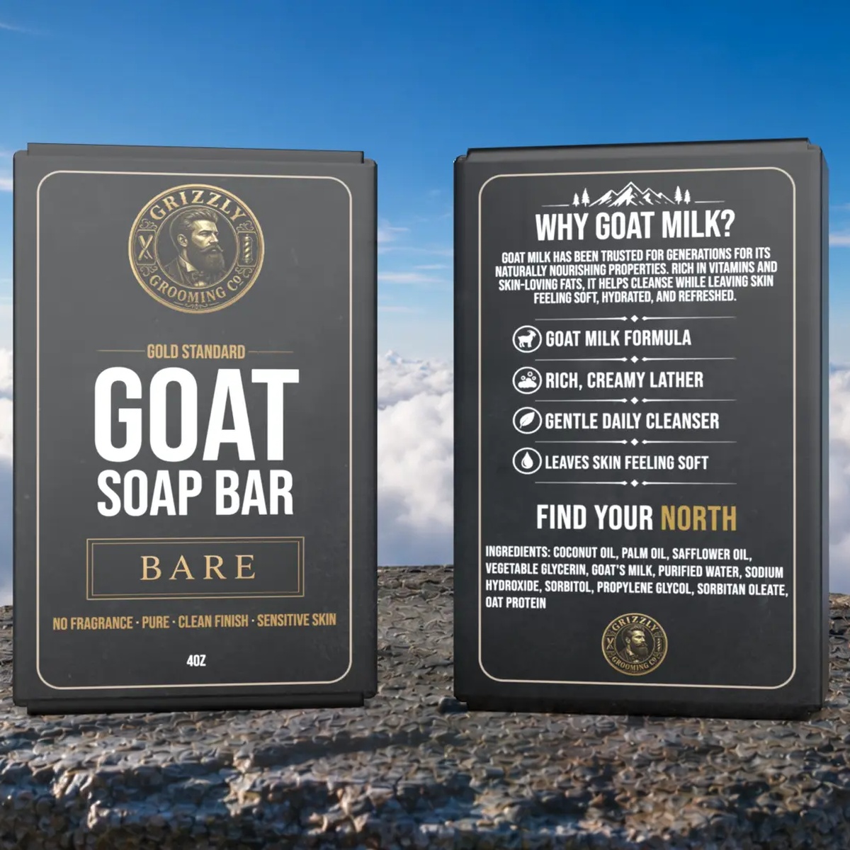 Gold Standard Goat Soap Bar — Bare